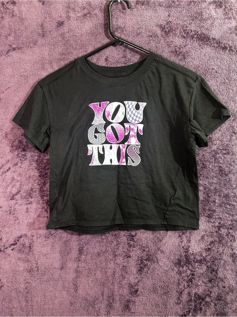Athletic Works Black Tee with Pink & White 'YOU GOT THIS' Graphic